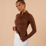 Half zip milk chocolate top - NORTHLINE LABEL AS