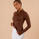 Half zip milk chocolate top - NORTHLINE LABEL AS