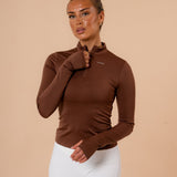 Half zip milk chocolate top - NORTHLINE LABEL AS