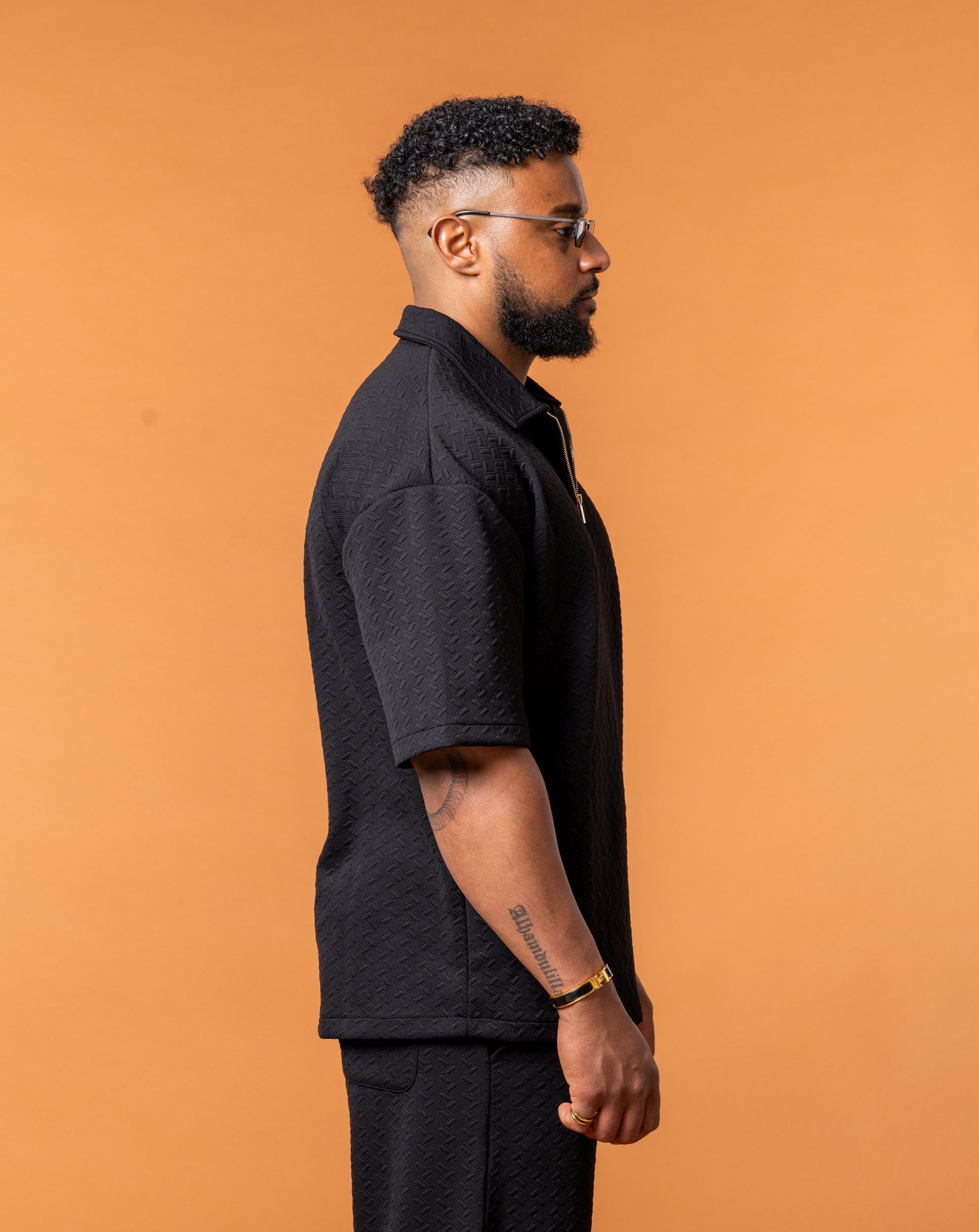 Lumière Black Half Zip Gold - NORTHLINE LABEL AS