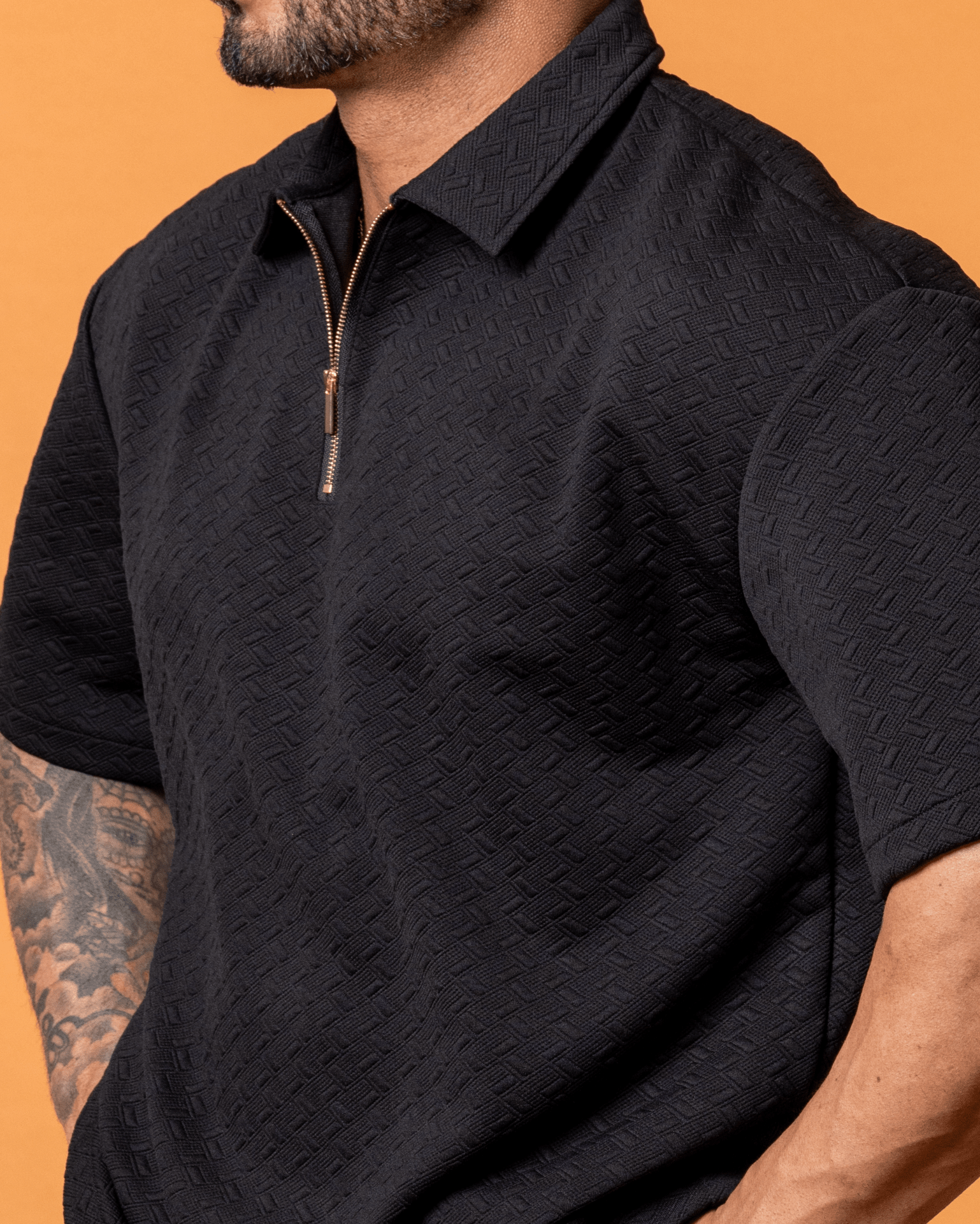 Lumière Black Half Zip Gold - NORTHLINE LABEL AS