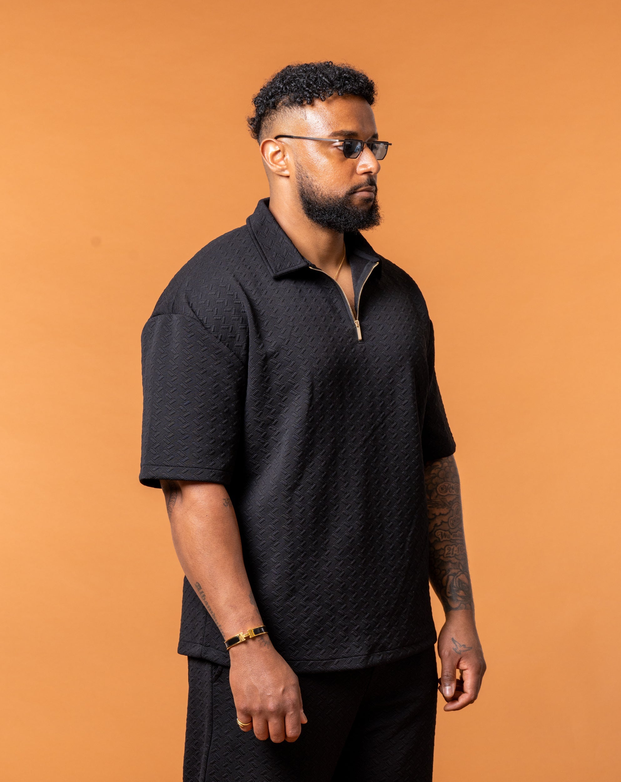 Lumière Black Half Zip Gold - NORTHLINE LABEL AS