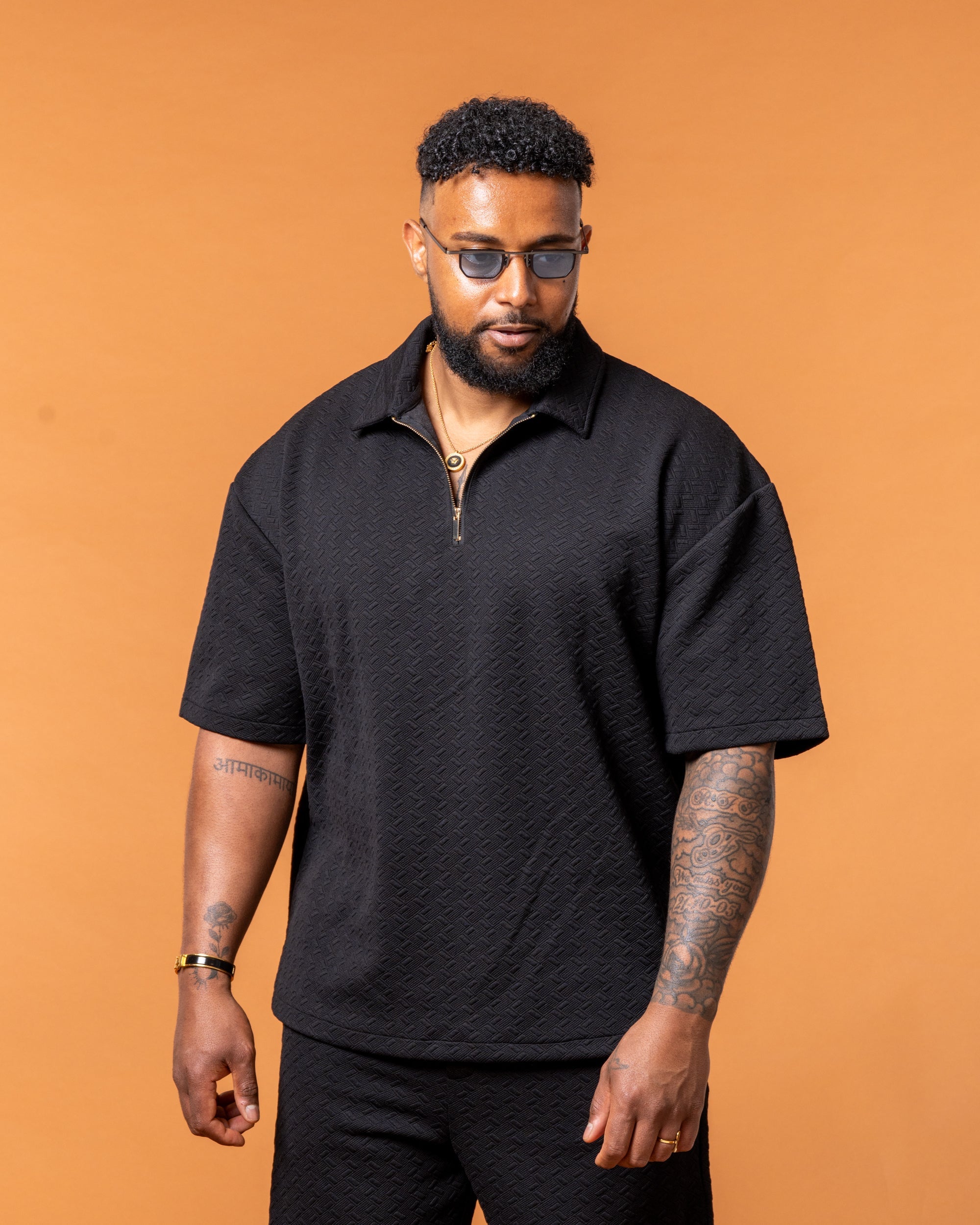 Lumière Black Half Zip Gold - NORTHLINE LABEL AS