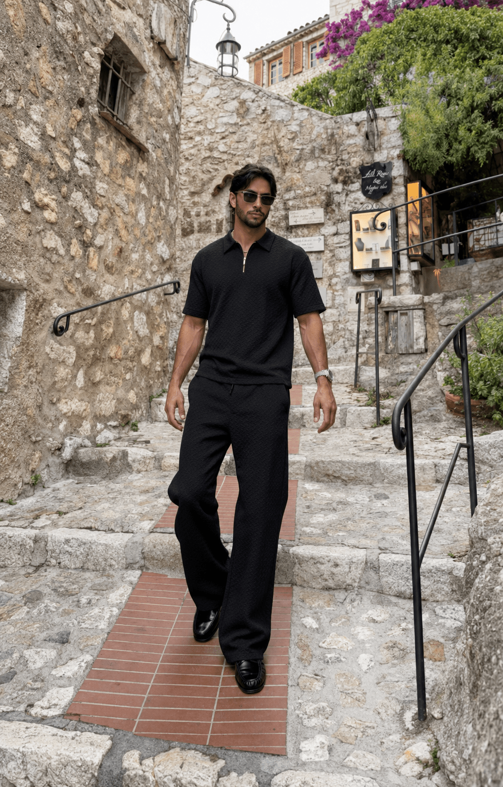 Lumière Black Half Zip Gold - VITCHI VILANI
