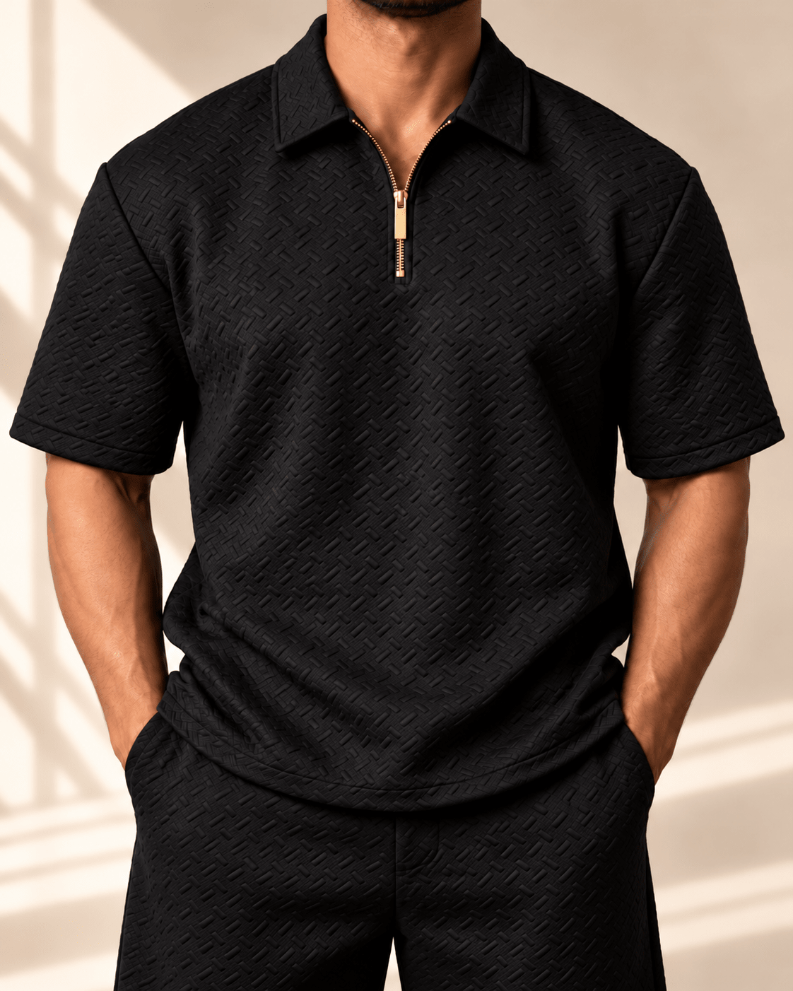 Lumière Black Half Zip Gold - VITCHI VILANI