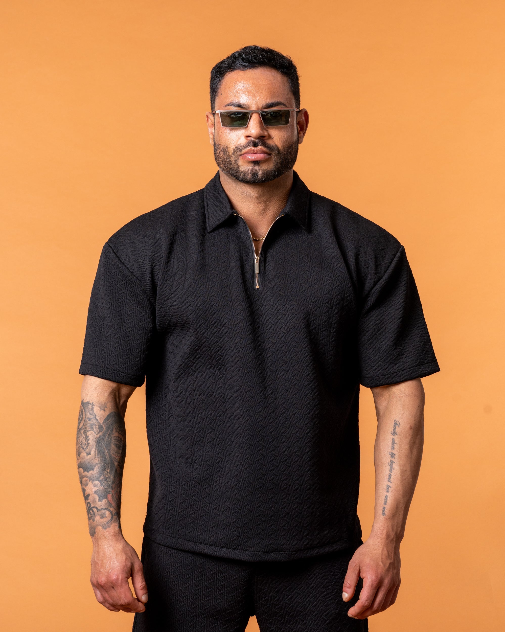 Lumière Black Half Zip Gold - NORTHLINE LABEL AS
