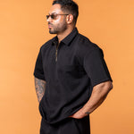 Lumière Black Half Zip Gold - NORTHLINE LABEL AS