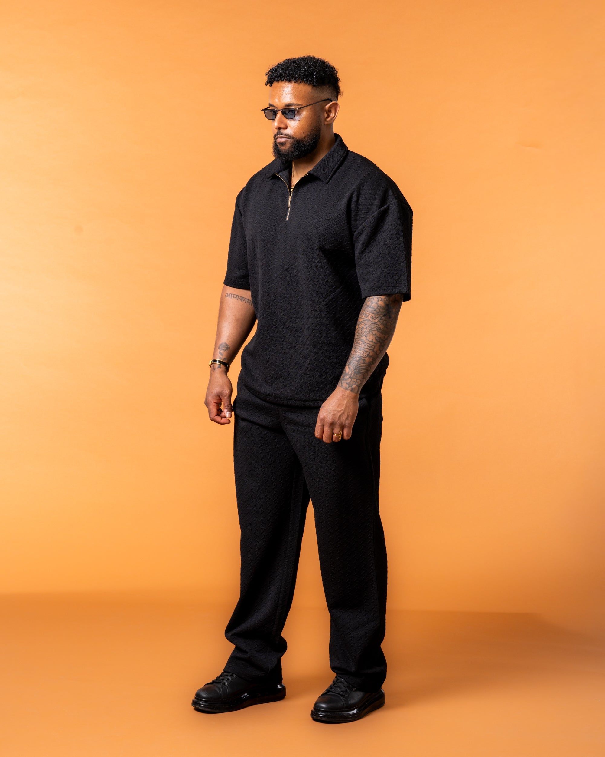Lumière Black Half Zip Gold - NORTHLINE LABEL AS