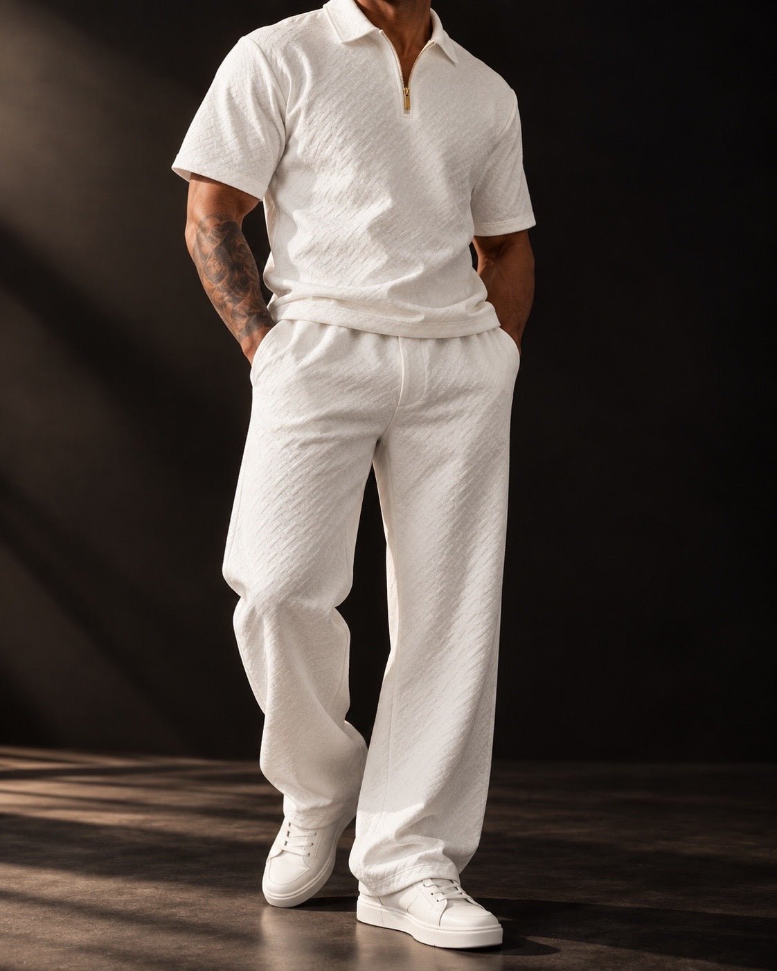 Lumière White Half Zip Gold - VITCHI VILANI