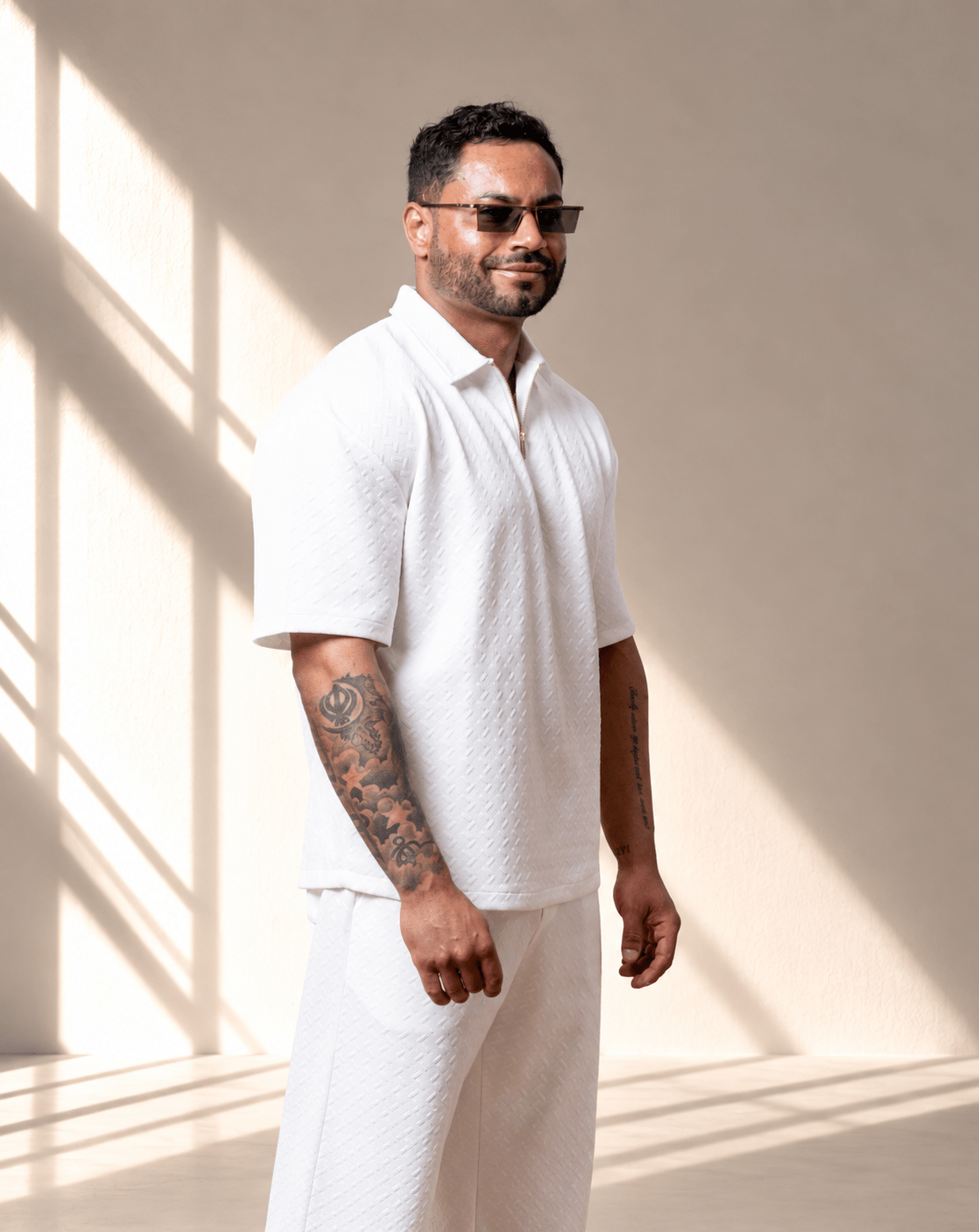 Lumière White Half Zip Gold - VITCHI VILANI