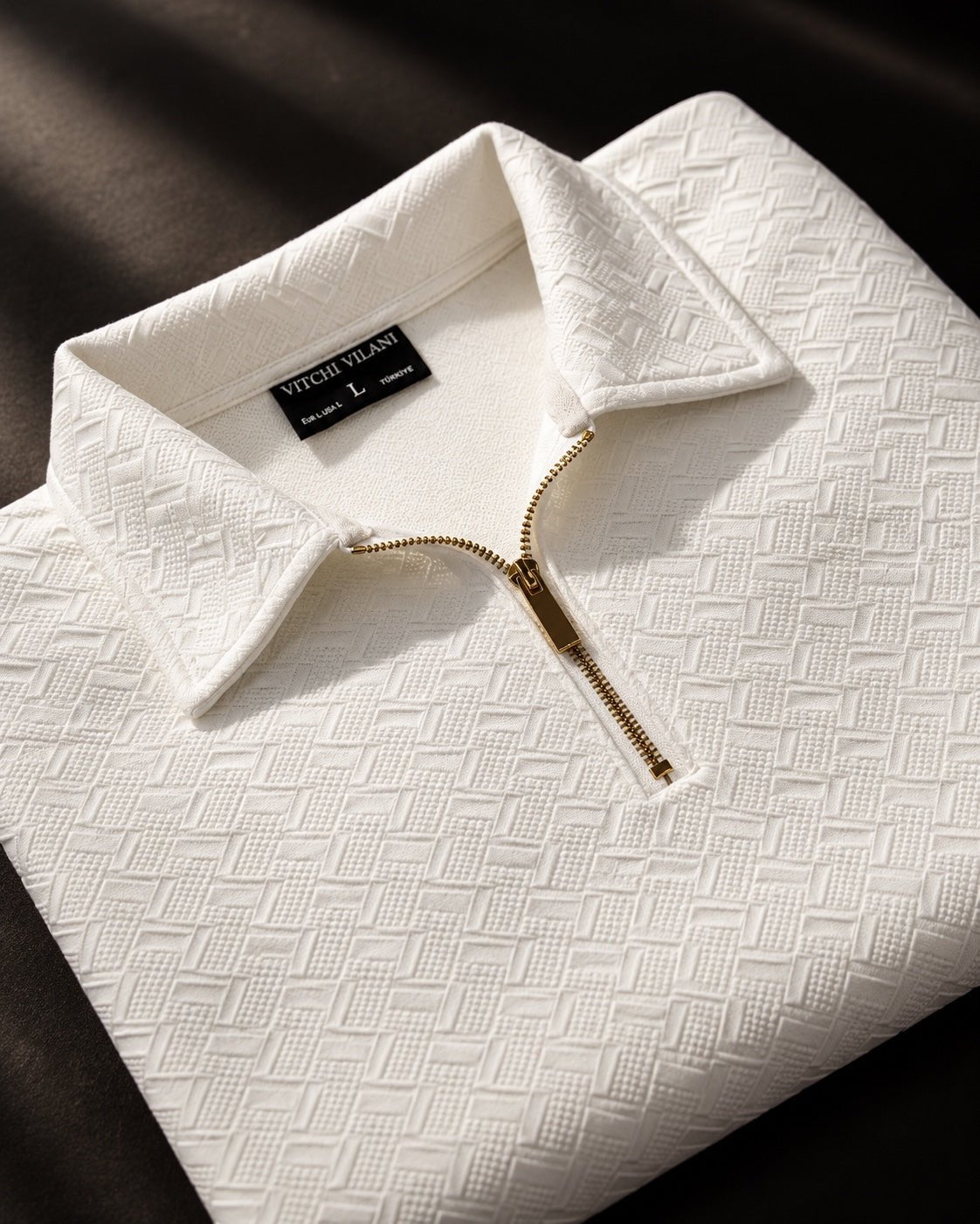 Lumière White Half Zip Gold - VITCHI VILANI