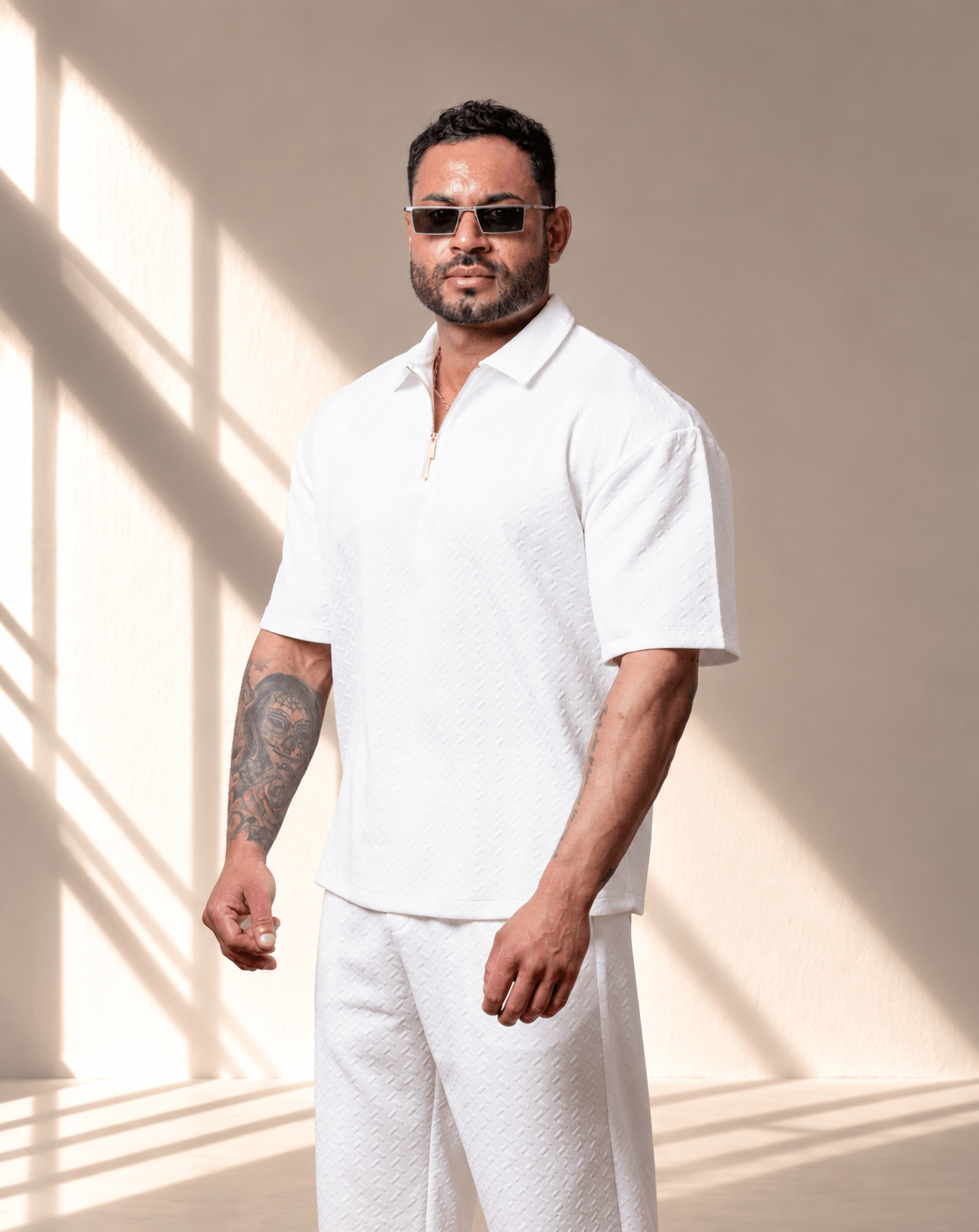 Lumière White Half Zip Gold - VITCHI VILANI