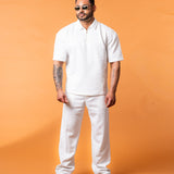 Lumière White Half Zip Gold - NORTHLINE LABEL AS