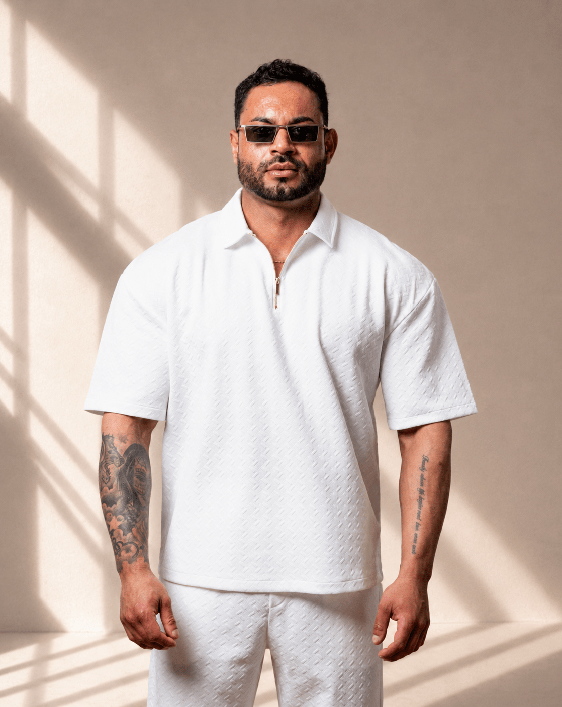 Lumière White Half Zip Gold - VITCHI VILANI