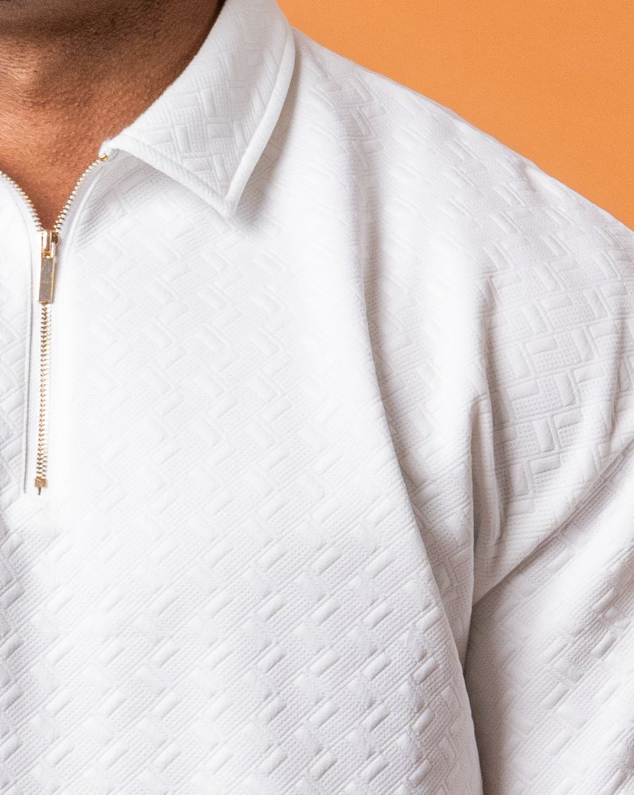 Lumière White Half Zip Gold - NORTHLINE LABEL AS