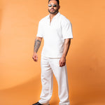 Lumière White Half Zip Gold - NORTHLINE LABEL AS