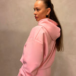 Luxe Tracksuit Hoodie Oversized Baby Pink - NORTHLINE LABEL AS