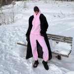Luxe Tracksuit Hoodie Oversized Baby Pink - NORTHLINE LABEL AS
