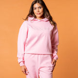 Luxe Tracksuit Hoodie Oversized Baby Pink - NORTHLINE LABEL AS