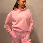 Luxe Tracksuit Hoodie Oversized Baby Pink - NORTHLINE LABEL AS