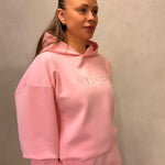 Luxe Tracksuit Hoodie Oversized Baby Pink - NORTHLINE LABEL AS