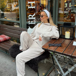 Luxe Tracksuit Hoodie Oversized Mocha - NORTHLINE LABEL AS