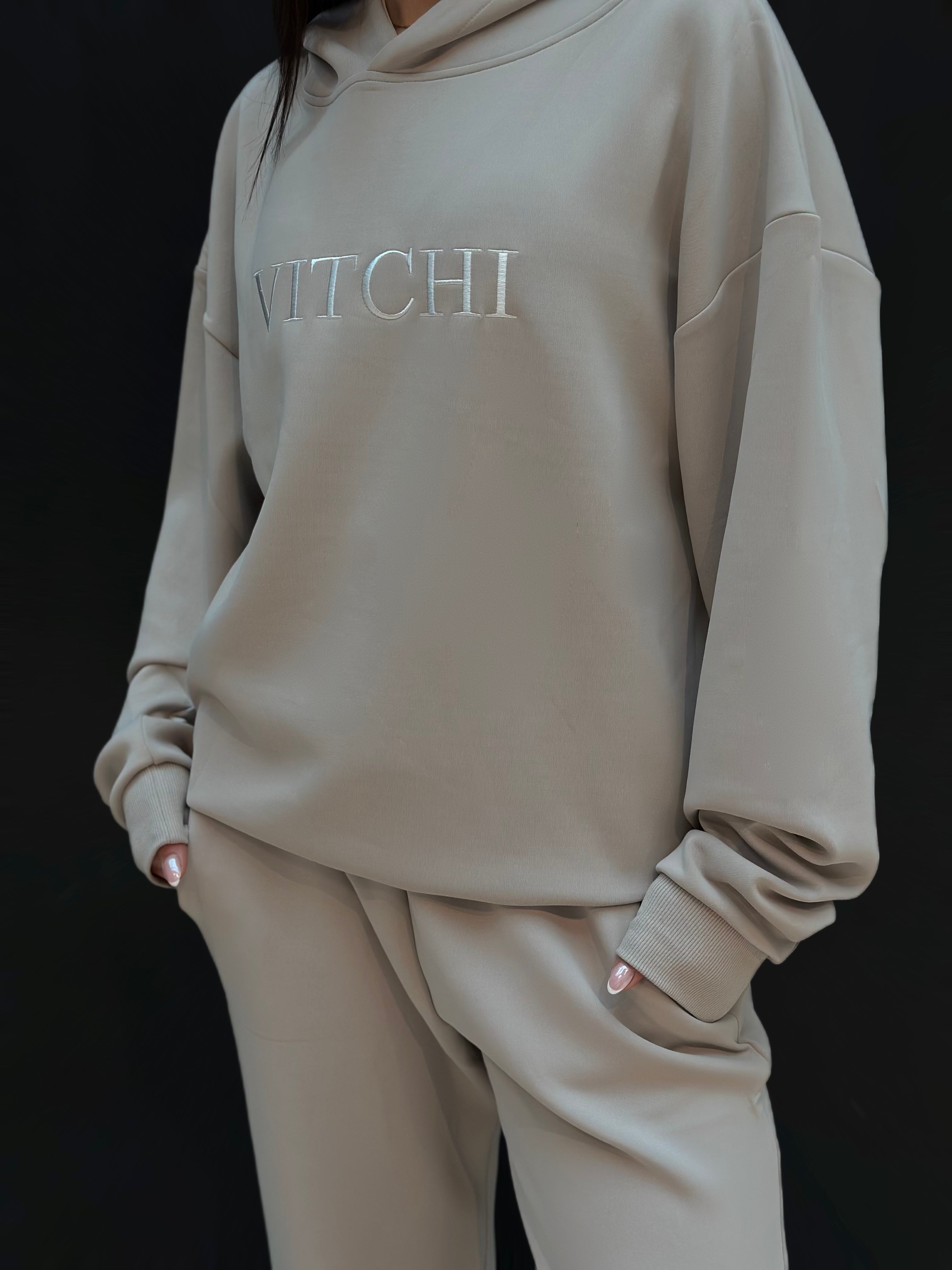 Luxe Tracksuit Hoodie Oversized Mocha - NORTHLINE LABEL AS