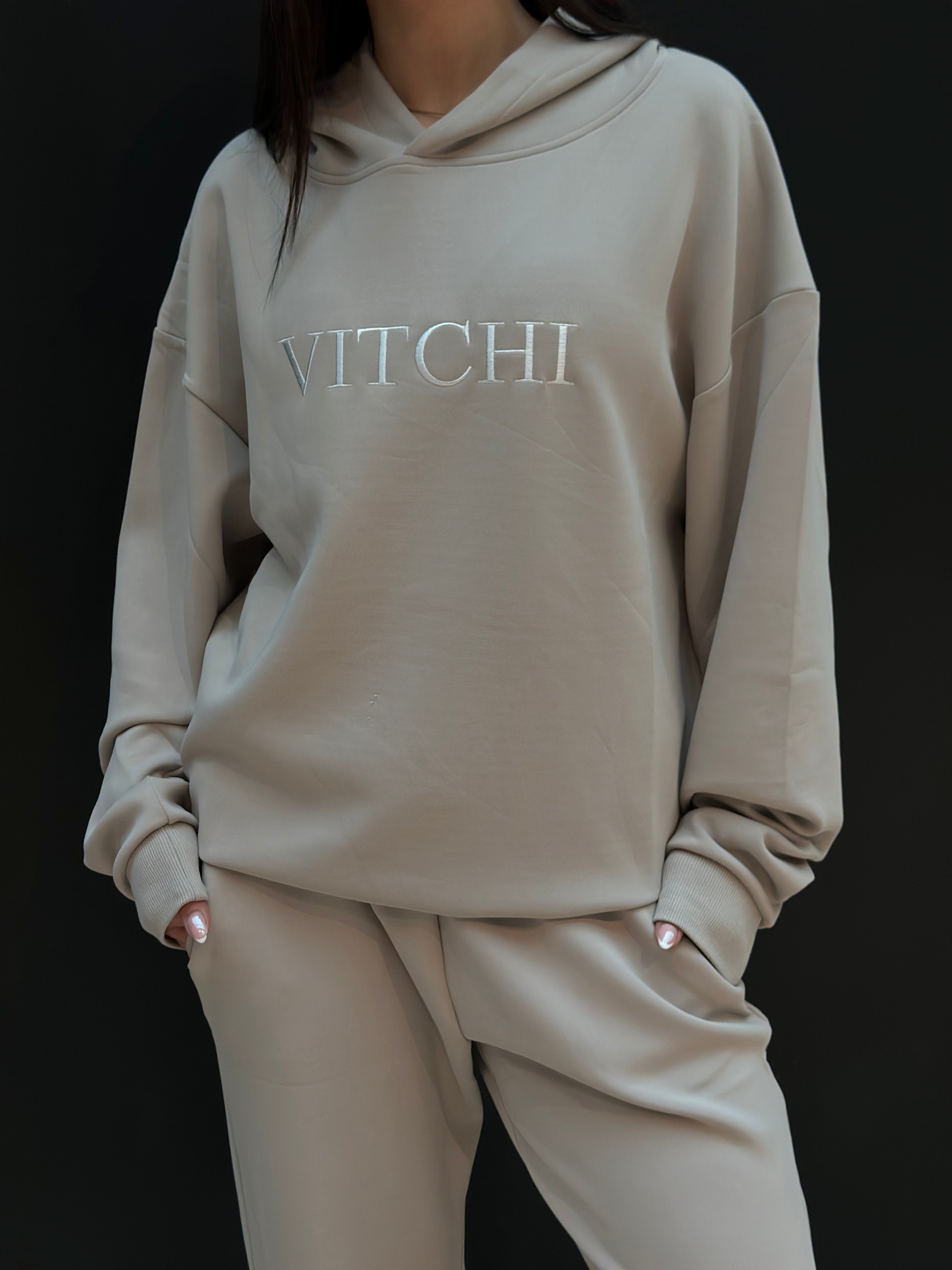 Luxe Tracksuit Hoodie Oversized Mocha - NORTHLINE LABEL AS