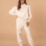 Luxe Tracksuit Hoodie Oversized Vanilla - NORTHLINE LABEL AS