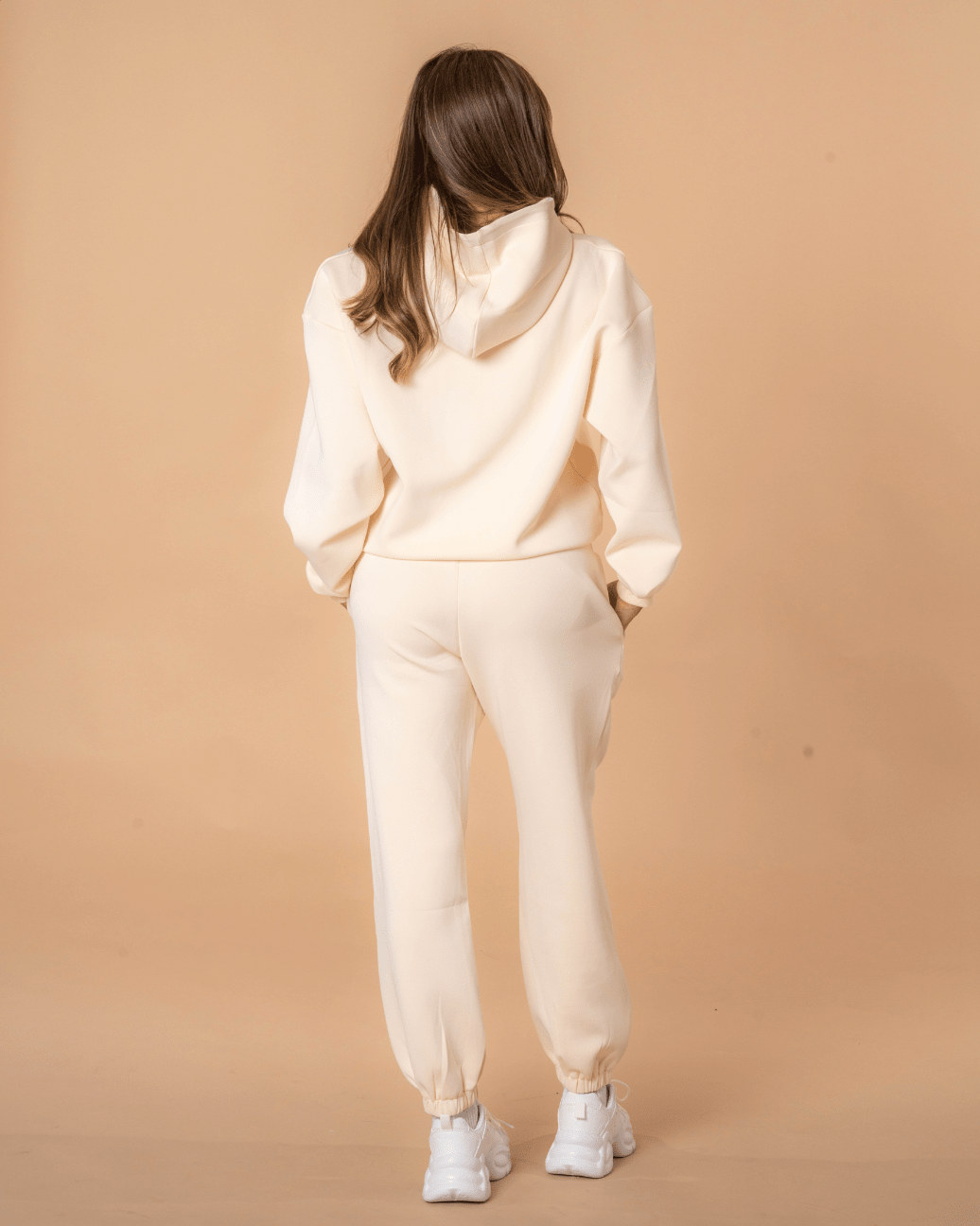 Luxe Tracksuit Hoodie Oversized Vanilla - NORTHLINE LABEL AS