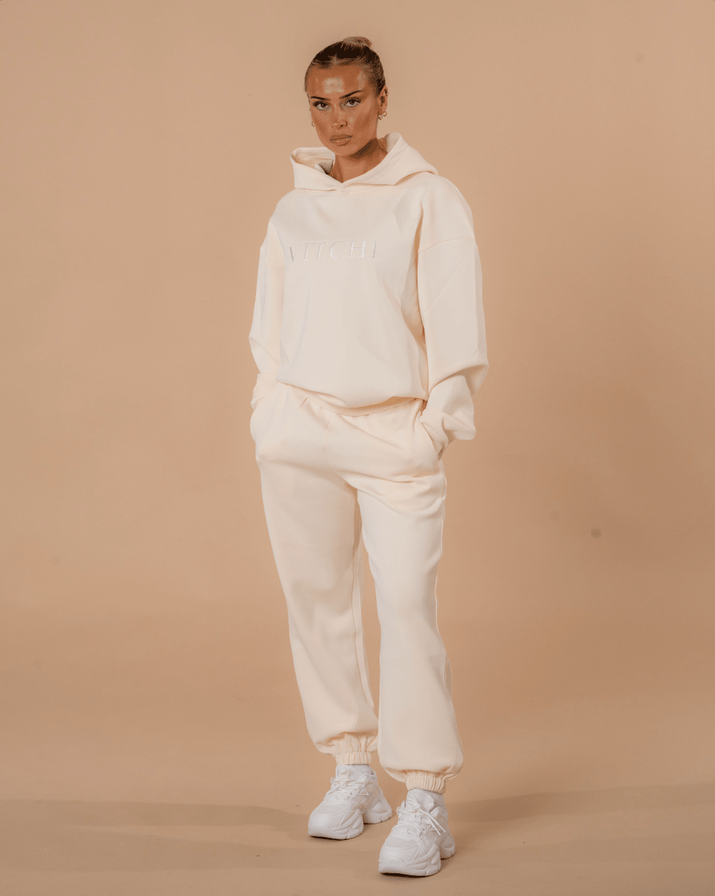 Luxe Tracksuit Hoodie Oversized Vanilla - NORTHLINE LABEL AS