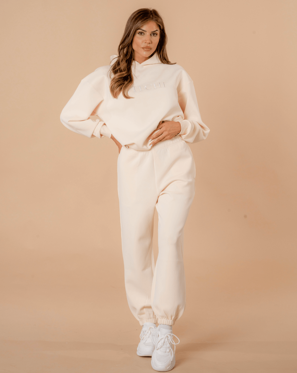 Luxe Tracksuit Hoodie Oversized Vanilla - NORTHLINE LABEL AS