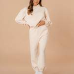Luxe Tracksuit Hoodie Oversized Vanilla - NORTHLINE LABEL AS