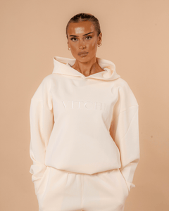 Luxe Tracksuit Hoodie Oversized Vanilla - NORTHLINE LABEL AS