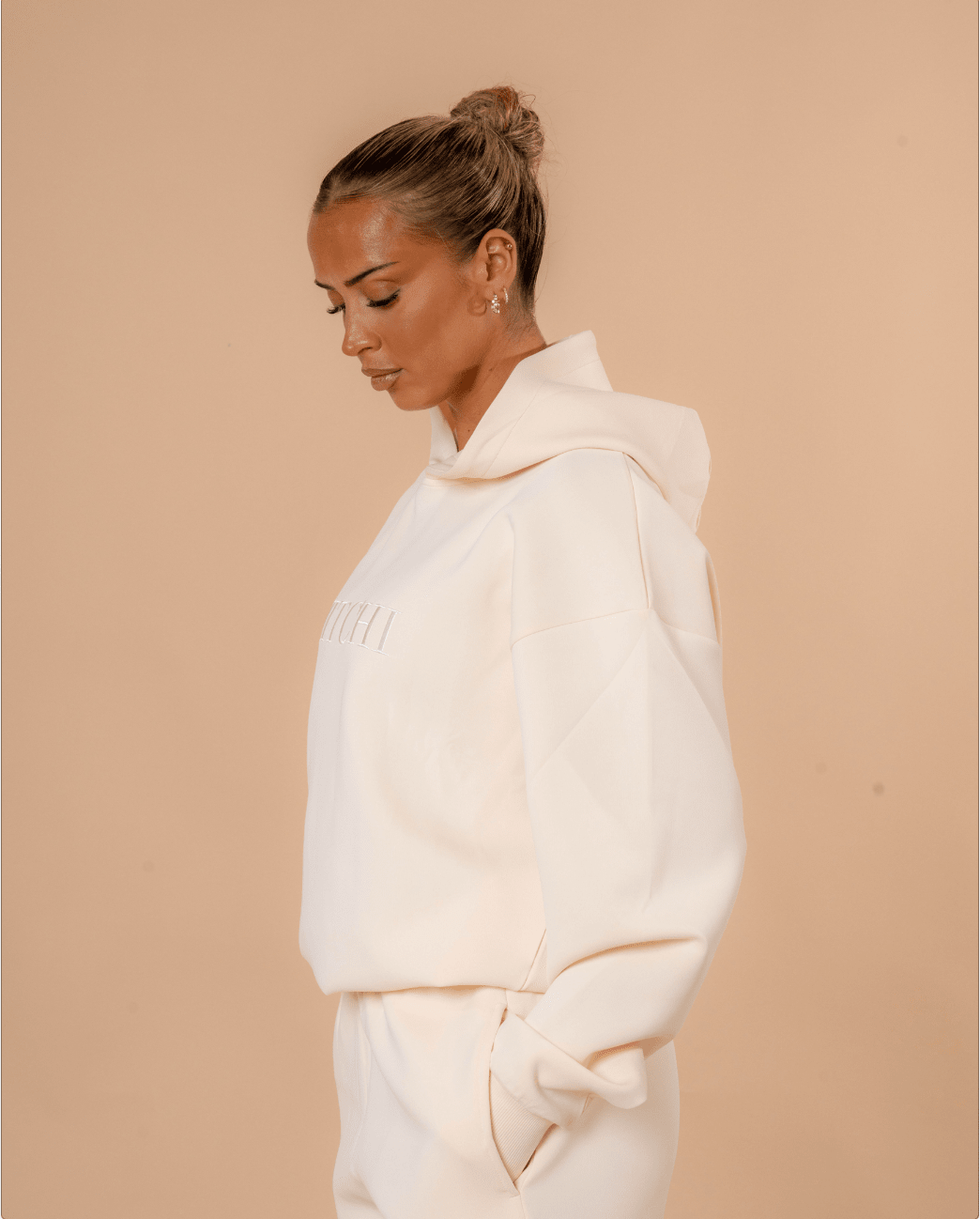 Luxe Tracksuit Hoodie Oversized Vanilla - NORTHLINE LABEL AS