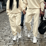 Luxe Tracksuit Hoodie Oversized Vanilla (Man) - NORTHLINE LABEL AS