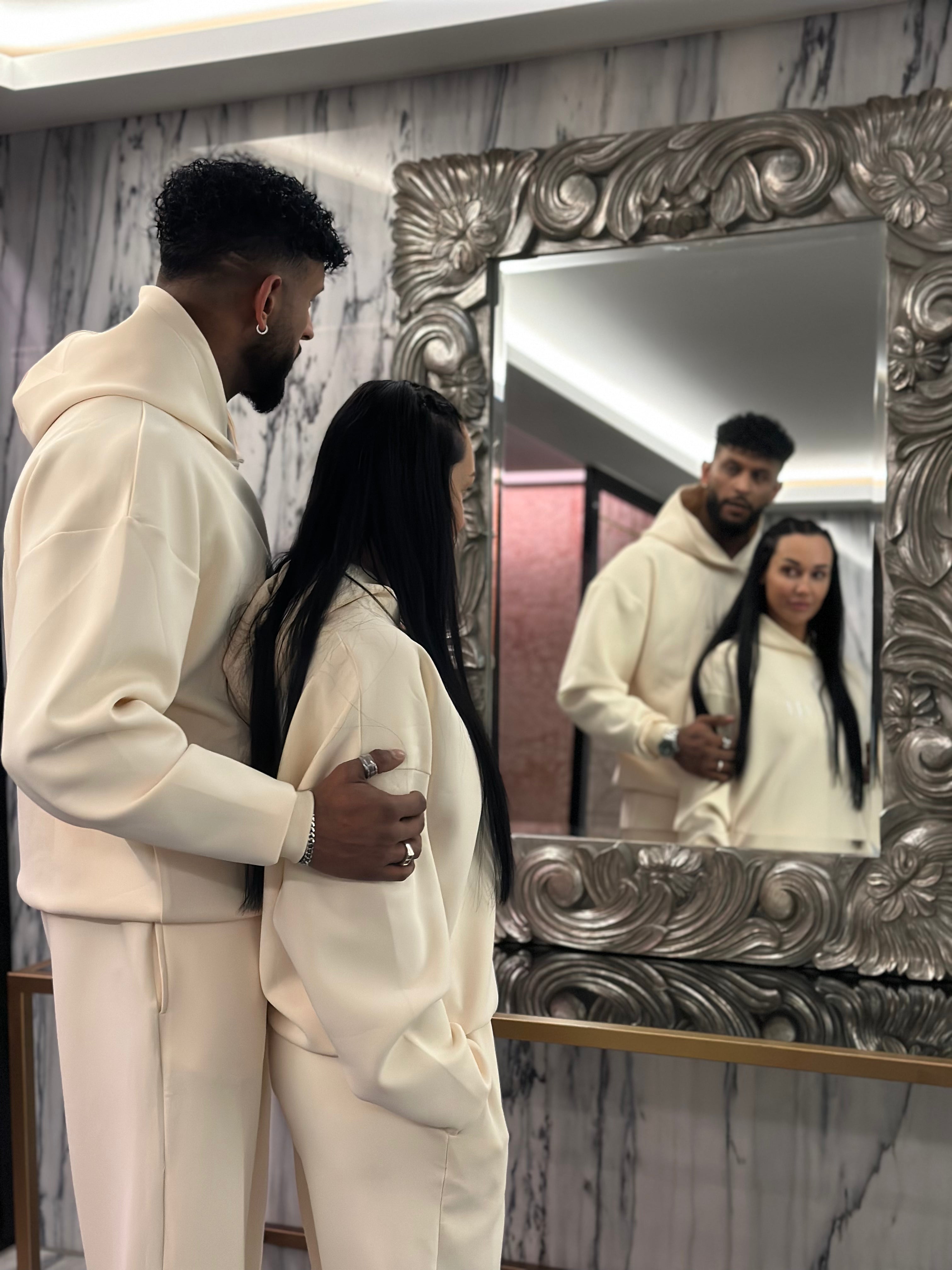 Luxe Tracksuit Hoodie Oversized Vanilla (Man) - NORTHLINE LABEL AS