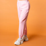 Luxe Tracksuit Pants Oversized Baby Pink - NORTHLINE LABEL AS