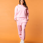 Luxe Tracksuit Pants Oversized Baby Pink - NORTHLINE LABEL AS