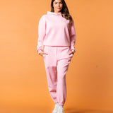 Luxe Tracksuit Pants Oversized Baby Pink - NORTHLINE LABEL AS
