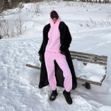 Luxe Tracksuit Pants Oversized Baby Pink - NORTHLINE LABEL AS