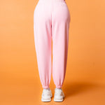 Luxe Tracksuit Pants Oversized Baby Pink - NORTHLINE LABEL AS