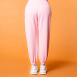 Luxe Tracksuit Pants Oversized Baby Pink - NORTHLINE LABEL AS