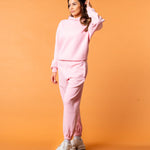 Luxe Tracksuit Pants Oversized Baby Pink - NORTHLINE LABEL AS