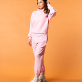 Luxe Tracksuit Pants Oversized Baby Pink - NORTHLINE LABEL AS