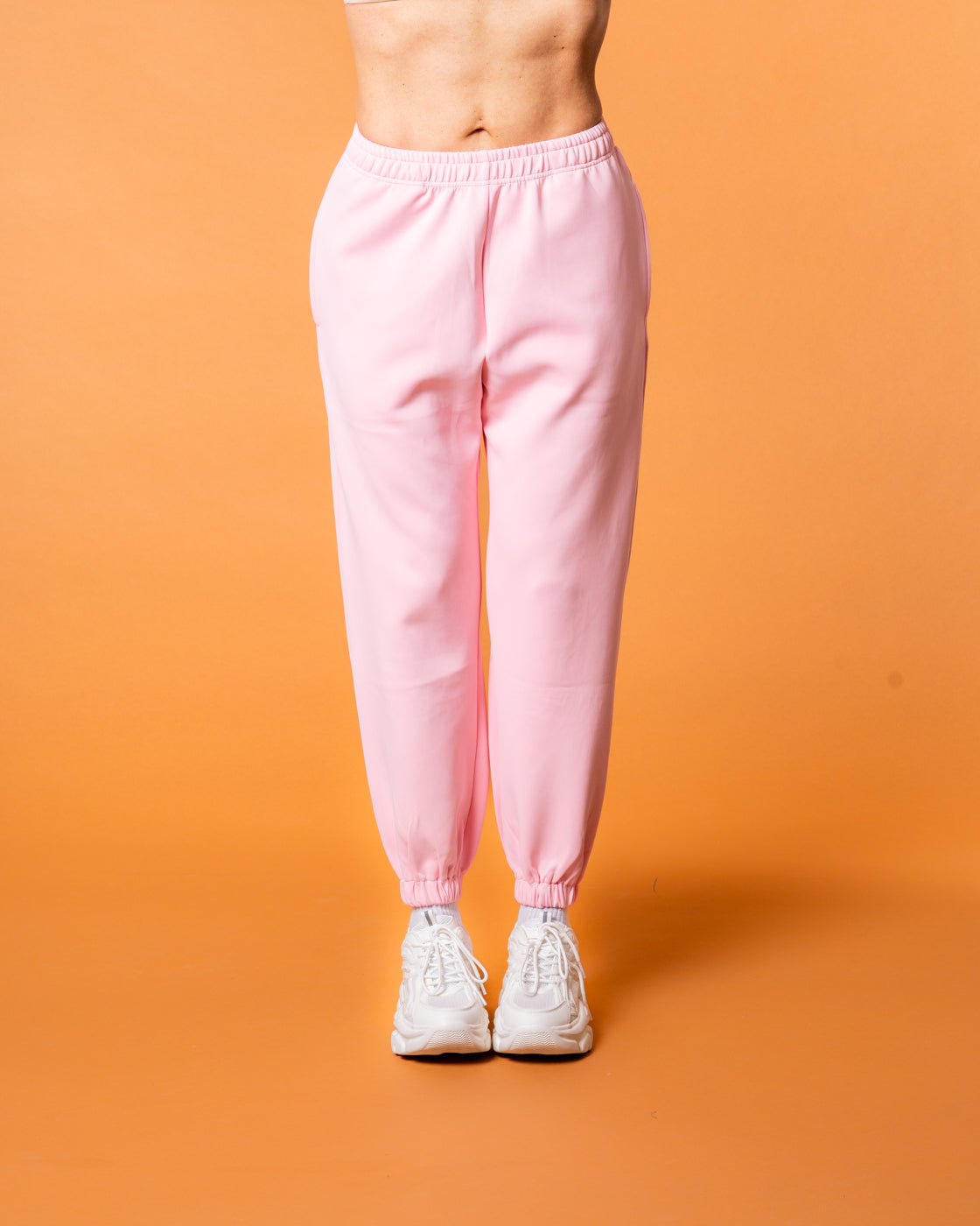 Luxe Tracksuit Pants Oversized Baby Pink - NORTHLINE LABEL AS