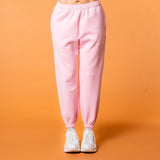 Luxe Tracksuit Pants Oversized Baby Pink - NORTHLINE LABEL AS