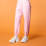 Luxe Tracksuit Pants Oversized Baby Pink - NORTHLINE LABEL AS