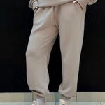 Luxe Tracksuit Pants Oversized Mocha - NORTHLINE LABEL AS