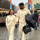 Luxe Tracksuit Pants Oversized Vanilla (Man) - NORTHLINE LABEL AS